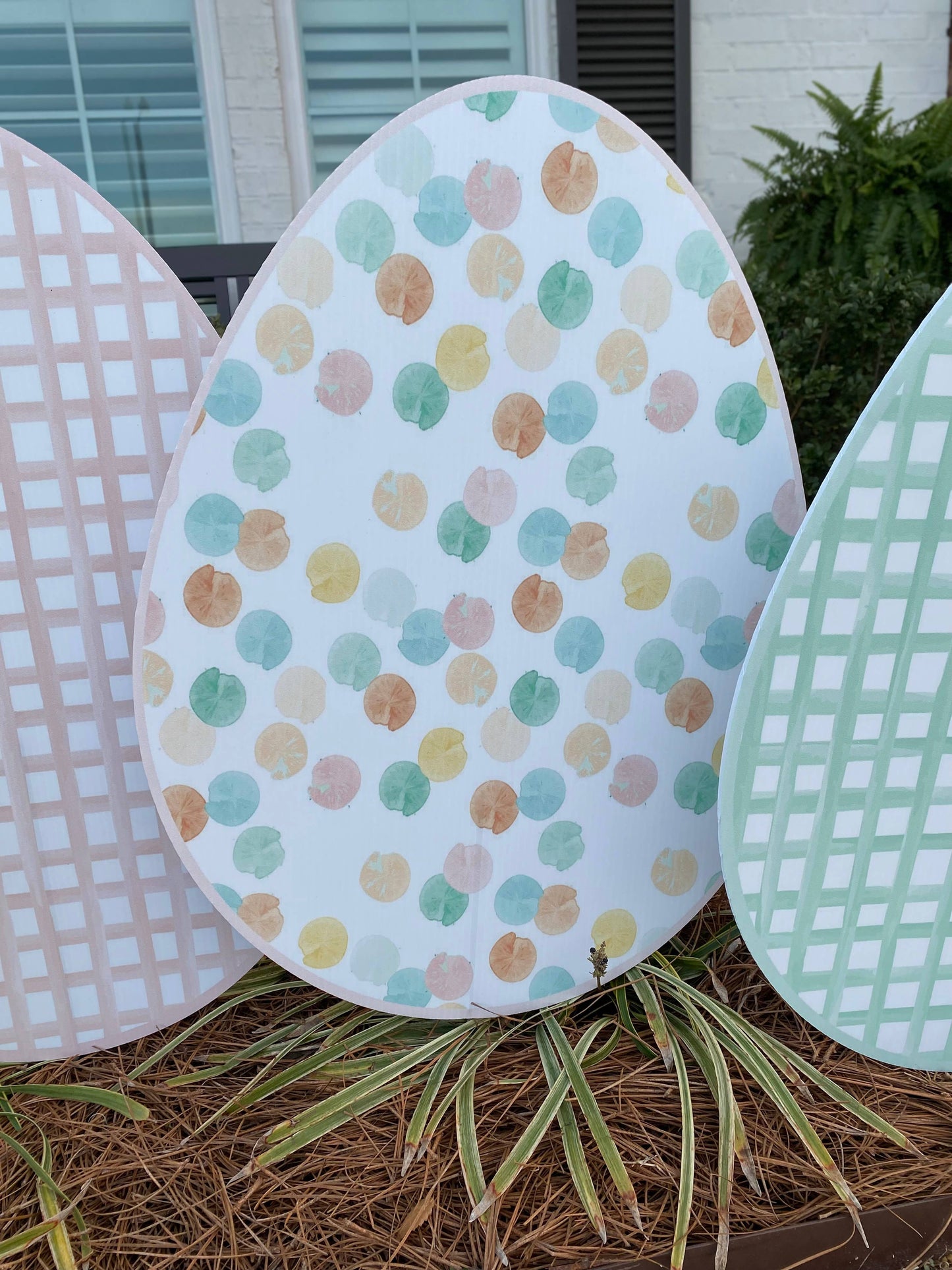 Green Plaid Easter Egg